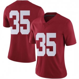 NCAA Women's Alabama Crimson Tide #35 Cooper Bishop Stitched College Nike Authentic No Name Crimson Football Jersey QH17N84TZ